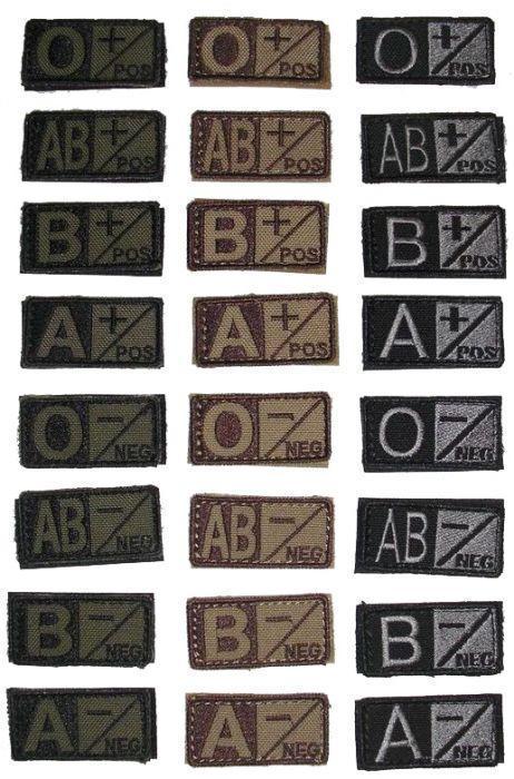Condor Blood Type Patches-Tactical Gear UK