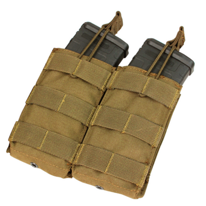 Condor Double Open-Top M4/M16 Mag Pouch Coyote Brown-Tactical Gear UK