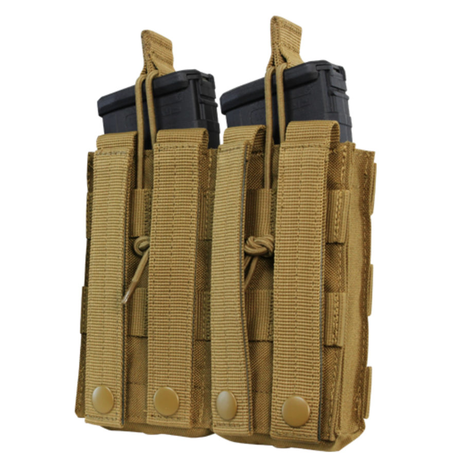 Condor Double Open-Top M4/M16 Mag Pouch OD Green-Tactical Gear UK