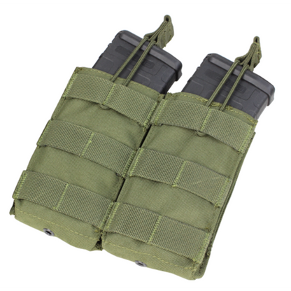 Condor Double Open-Top M4/M16 Mag Pouch OD Green-Tactical Gear UK