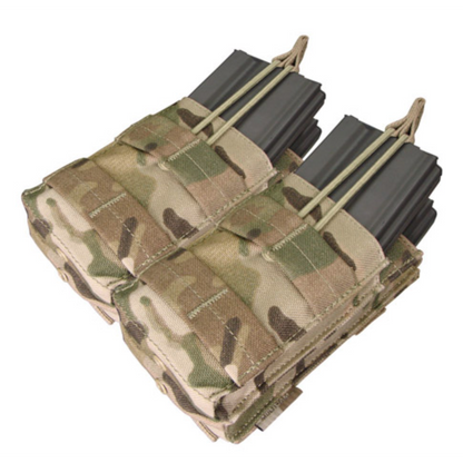 Condor Double Stacker Open Top M4 Mag Pouch MultiCam-Tactical Gear UK