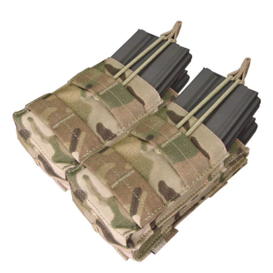 Condor Double Stacker Open Top M4 Mag Pouch MultiCam-Tactical Gear UK