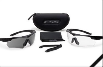 ESS Crossbow 2X Kit Black Frame Clear and Smoke Gray Lens-Tactical Gear UK