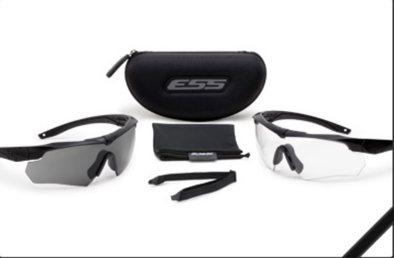 ESS Crossbow 2X Kit Black Frame Clear and Smoke Gray Lens-Tactical Gear UK