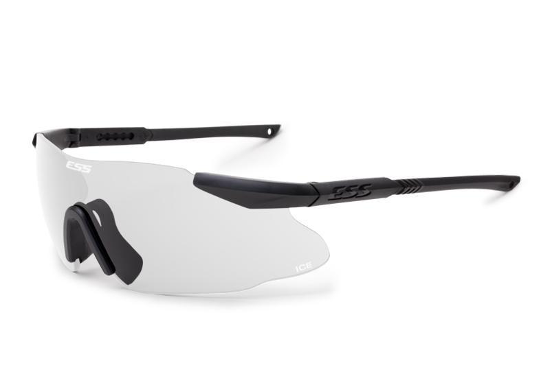 ESS Ice Eyeshield Ballistic Shooting Glasses Clear Lens Black/Grey Frame-Tactical Gear UK