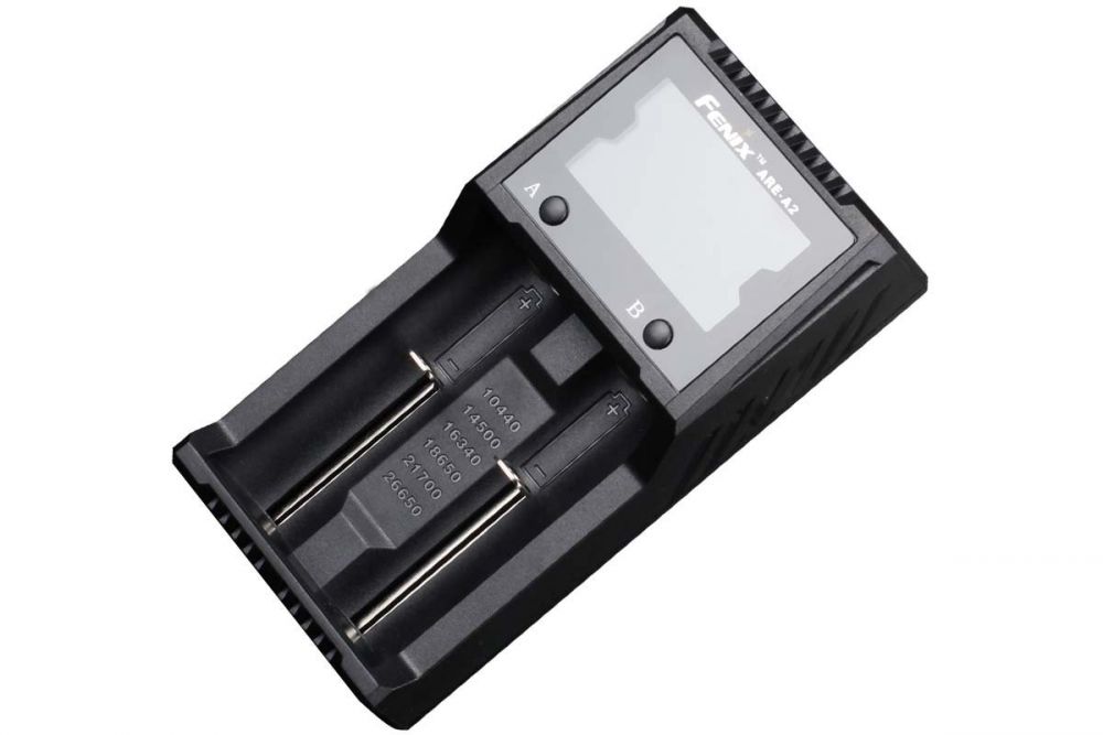 Fenix Flashlights Digital Smart Charger 2 Bay Black ARE-A2-Tactical Gear UK