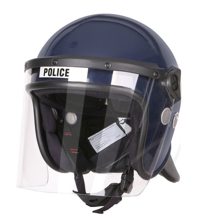 Gentex Argus Public Order Anti Riot Helmet 017T 3mm Visor Navy No Decal-Tactical Gear UK