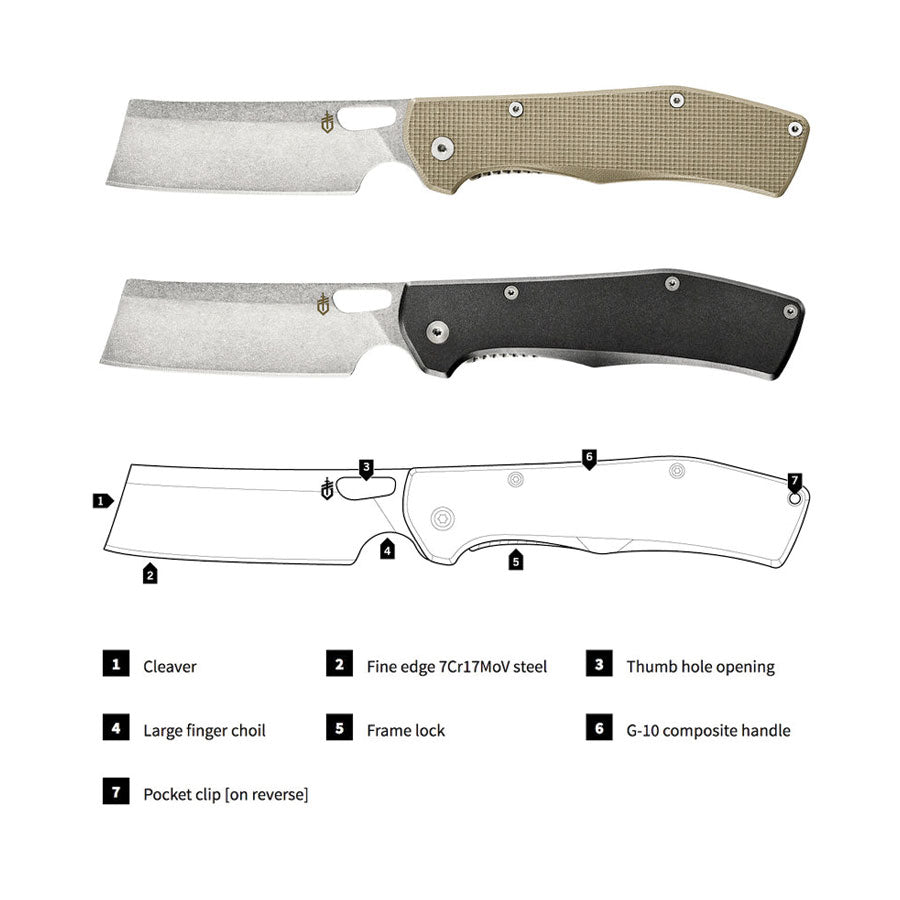Gerber Flatiron Folder Pocket Knife-Tactical Gear UK