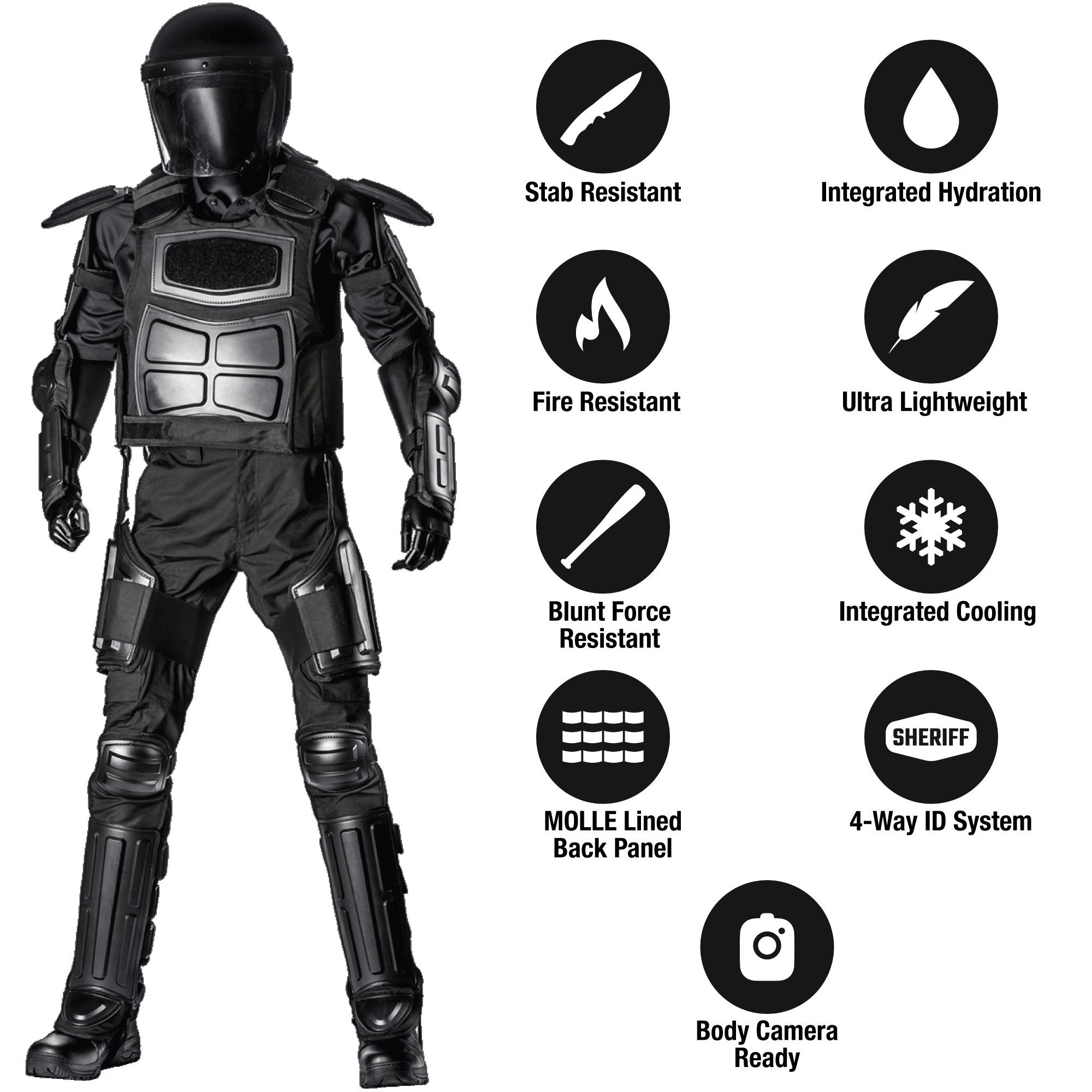Haven Gear Enforcer Riot Suit Black-Tactical Gear UK