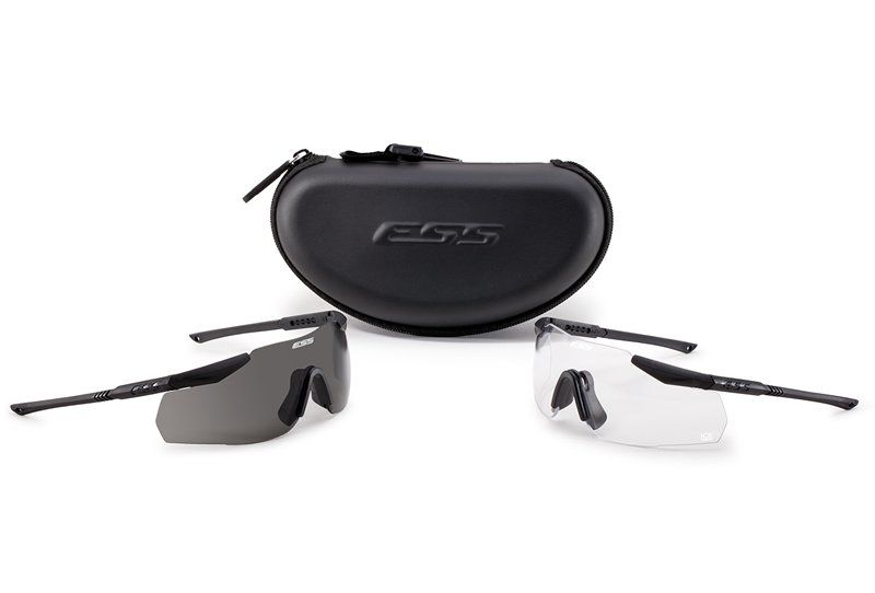 ICE-2X NARO with Black Frame and Clear Smoke Gray Lenses Retail Kit-Tactical Gear UK