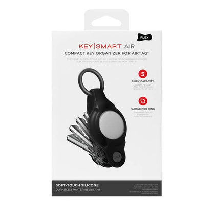 KeySmart Air Flex Silicone Key Holder for AirTag Black-Tactical Gear UK