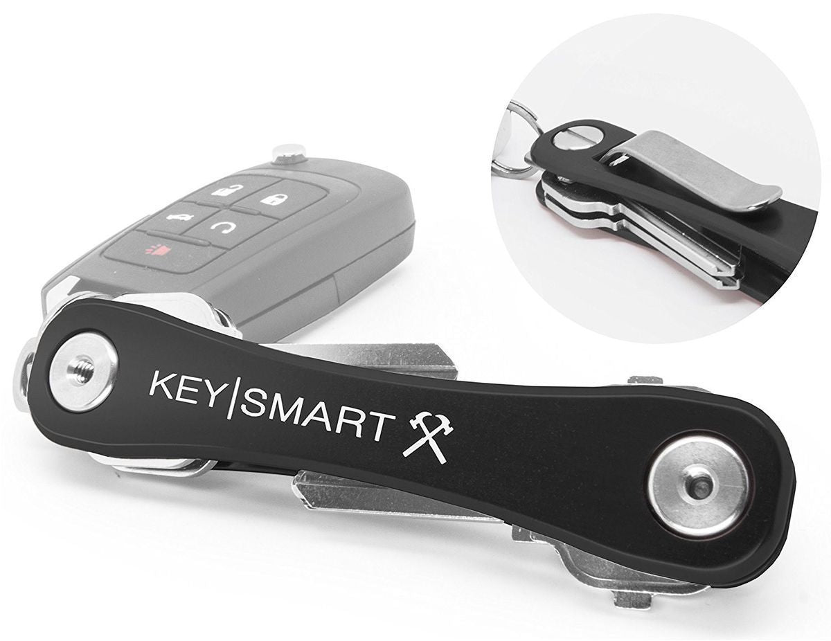KeySmart Rugged Aluminum Belt Clip and Bottle Opener Black-Tactical Gear UK