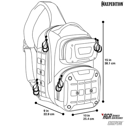 Maxpedition Edgepeak Ambidextrous Sling Pack 15L-Tactical Gear UK