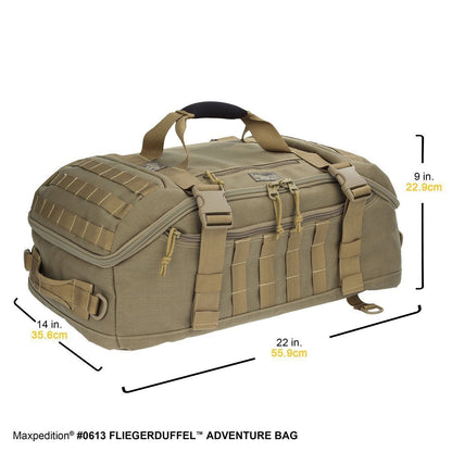Maxpedition Fliegerduffel Adventure Duffle Bag and Backpack-Tactical Gear UK