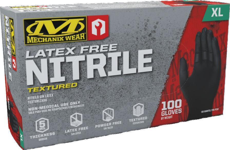 Mechanix Wear 5 mil Nitrile Disposable Gloves 100 Pack Black-Tactical Gear UK