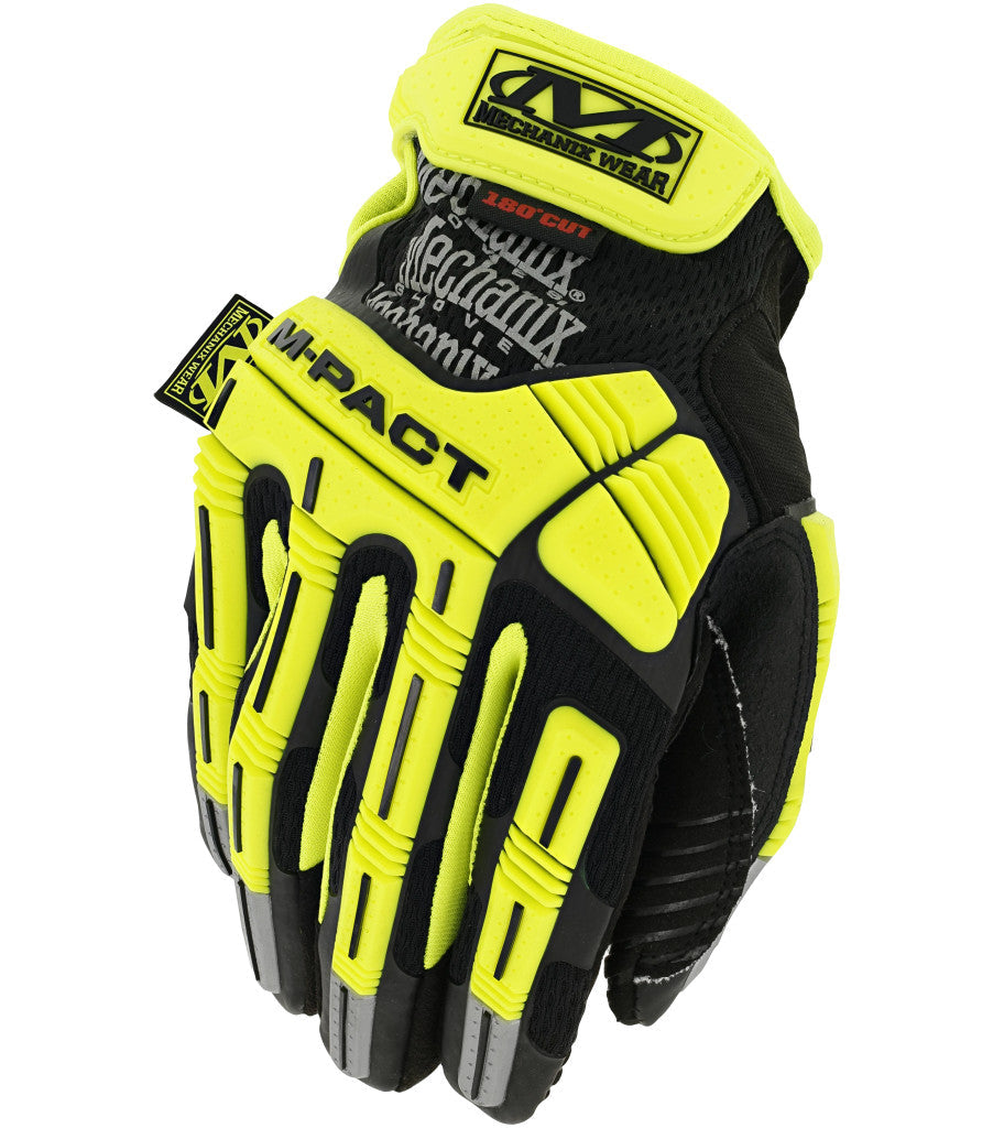 Mechanix Wear M-Pact Hi-Viz E5 Glove Fluorescent Yellow-Tactical Gear UK