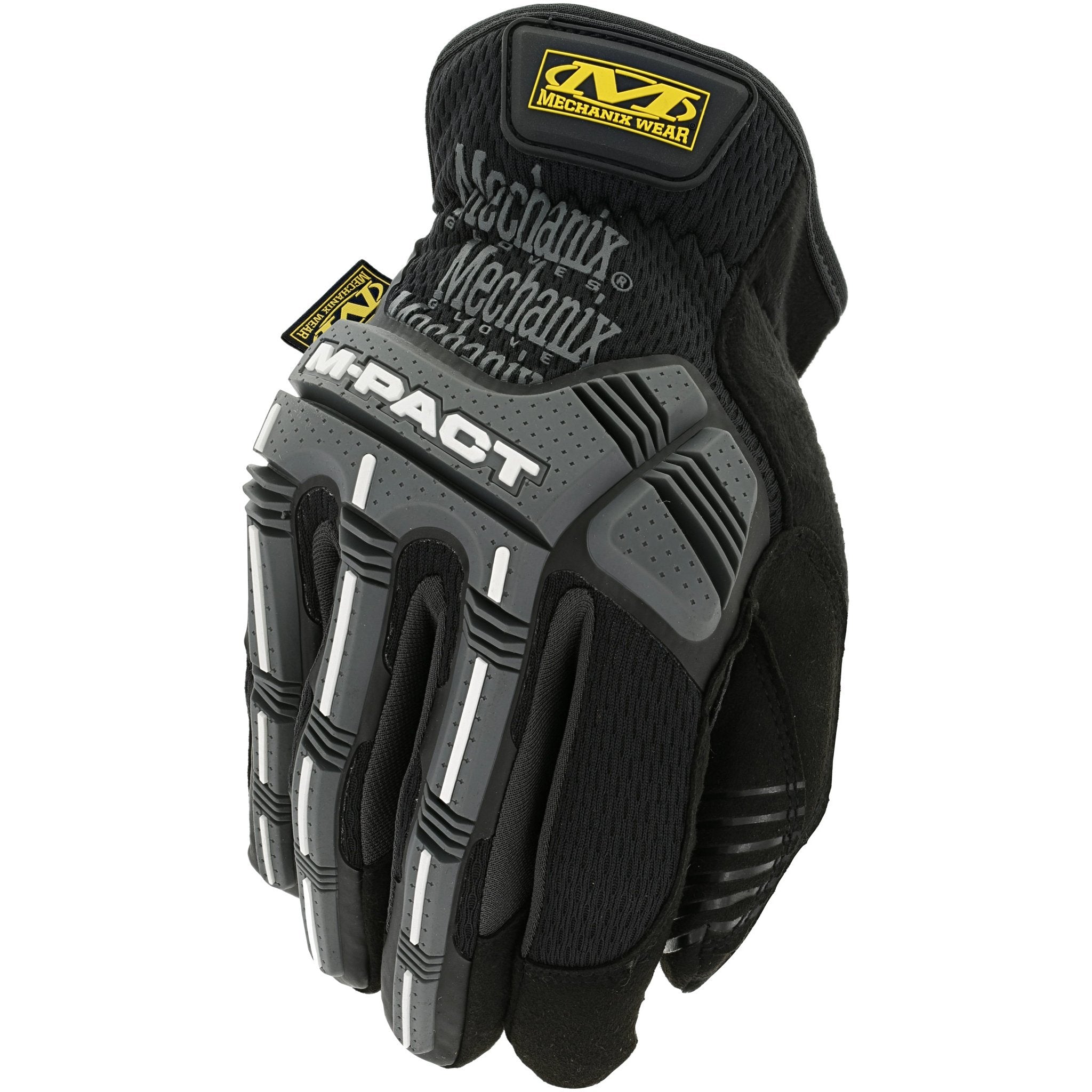 Mechanix Wear M-Pact Open Cuff Impact Resistant Glove Black Grey-Tactical Gear UK
