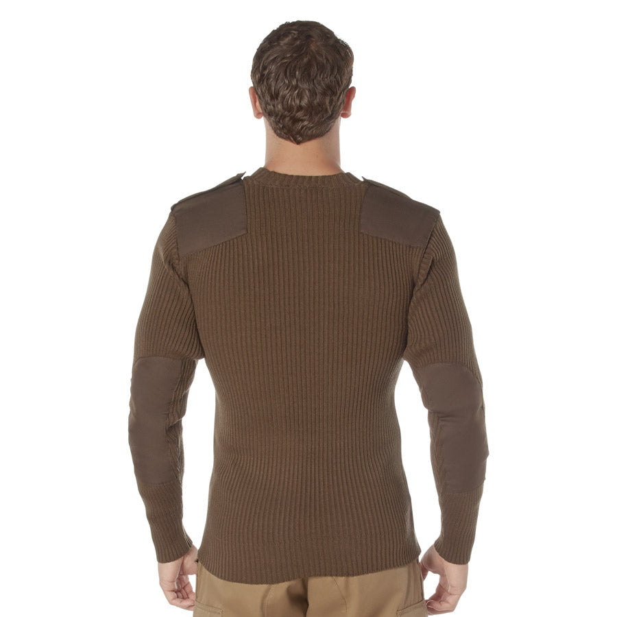 MilSpec G.I. Style Acrylic V-Neck Sweater Brown-Tactical Gear UK