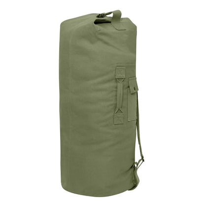 Milspec G.I. Style Canvas Double Strap Duffle Bag 89.6L - Olive Drab-Tactical Gear UK