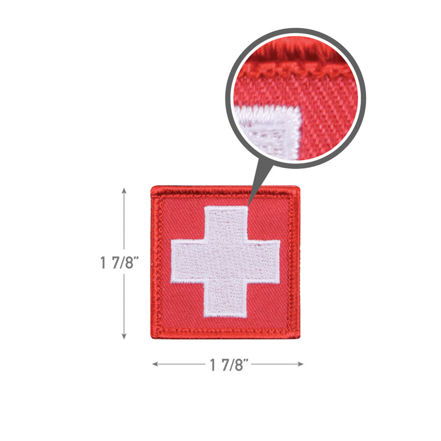 MilSpec White Cross Red Morale Patch-Tactical Gear UK