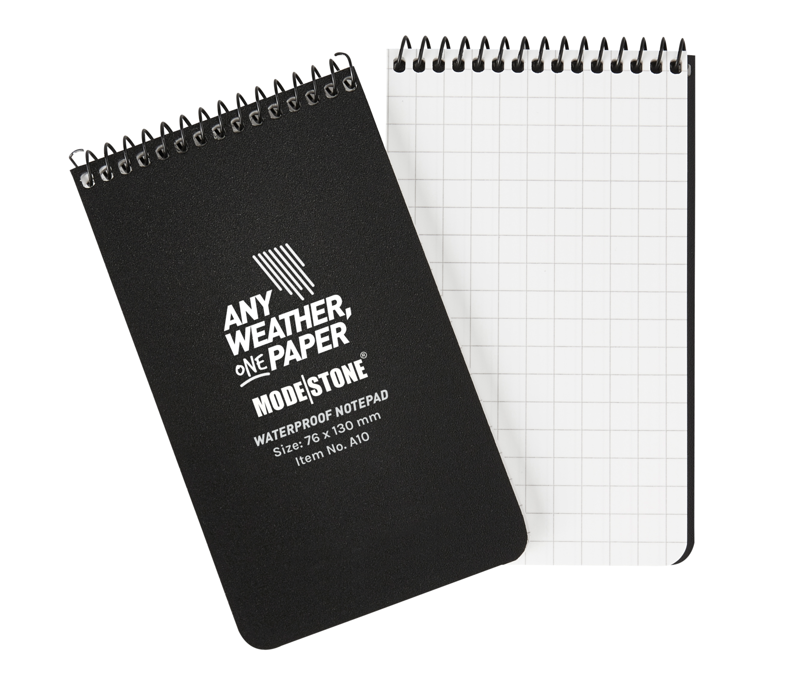 Modestone A10 Top Spiral Notepad 76x130mm 50 Sheets Black-Tactical Gear UK