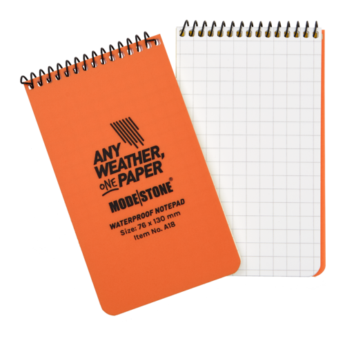 Modestone A18 Top Spiral Notepad 76x130mm 50 Sheets Orange-Tactical Gear UK