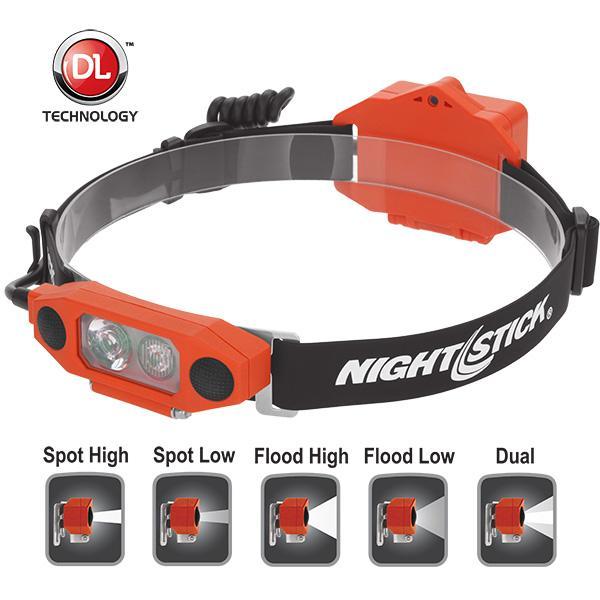 Nightstick DICATA Intrinsically Safe Low Profile Dual Light Headlamp-Tactical Gear UK