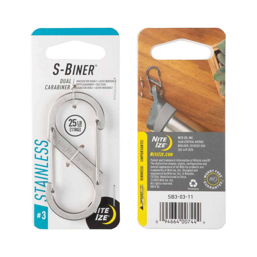 Nite Ize S-Biner Dual Carabiner Stainless Steel-Tactical Gear UK