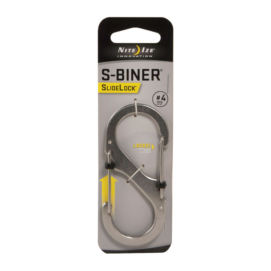 Nite-Ize S-Biner SlideLock #4 Steel Black-Tactical Gear UK