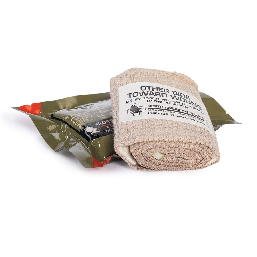 North American Rescue (NAR) 4” Flat Emergency Trauma Dressing-Tactical Gear UK