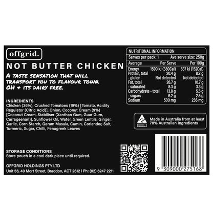Offgrid Provisions Not Butter Chicken - Heat & Eat Meal-Tactical Gear UK