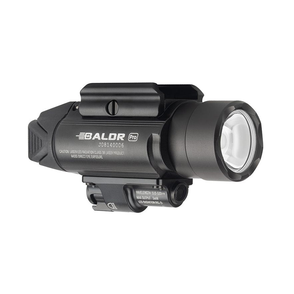 Olight BALDR Pro 1350 Lumen Rail Mount Light with Green Laser Black-Tactical Gear UK