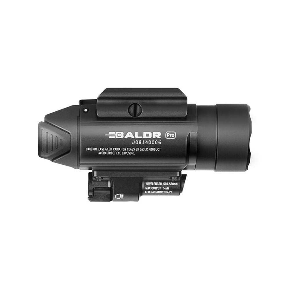 Olight BALDR Pro 1350 Lumen Rail Mount Light with Green Laser Black-Tactical Gear UK