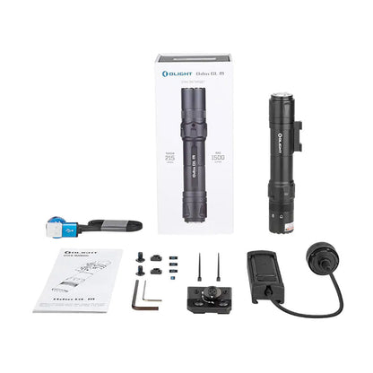 Olight Odin GL M Black 1500 Lumens Green Laser Tactical Rail Light-Tactical Gear UK