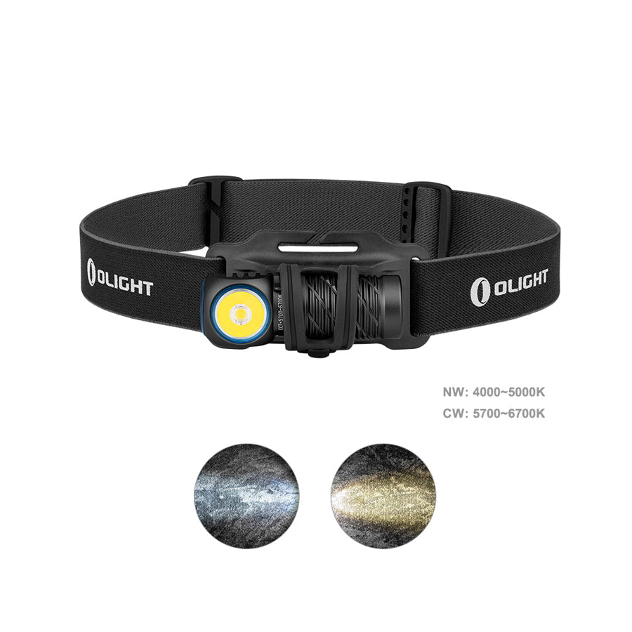 Olight Perun 2 Mini 1100 Lumens Cool White LED Rechargeable Headlamp - Black-Tactical Gear UK