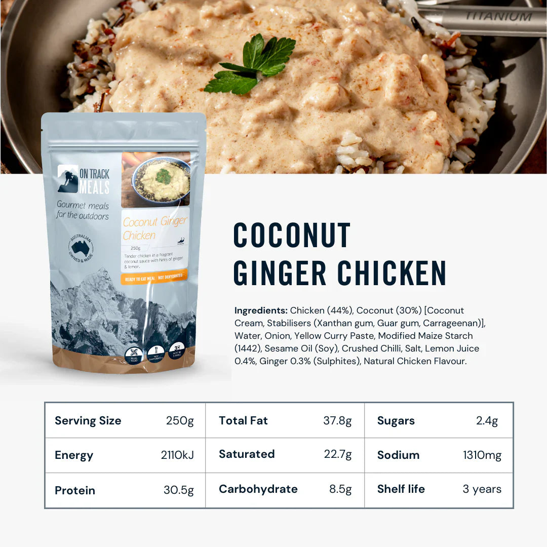 On Track Meals Coconut Ginger Chicken-Tactical Gear UK