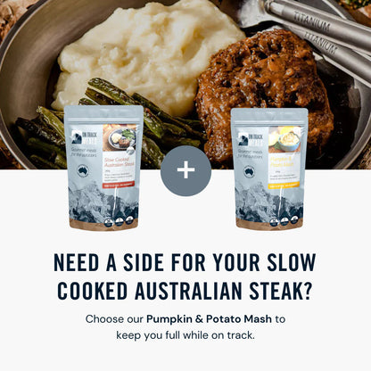 On Track Meals Slow Cooked Australian Steak (Premium Range)-Tactical Gear UK