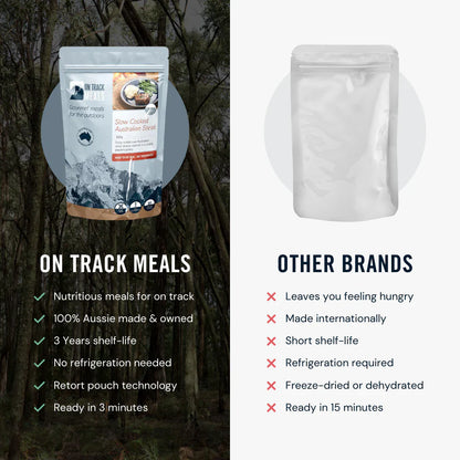 On Track Meals Slow Cooked Australian Steak (Premium Range)-Tactical Gear UK