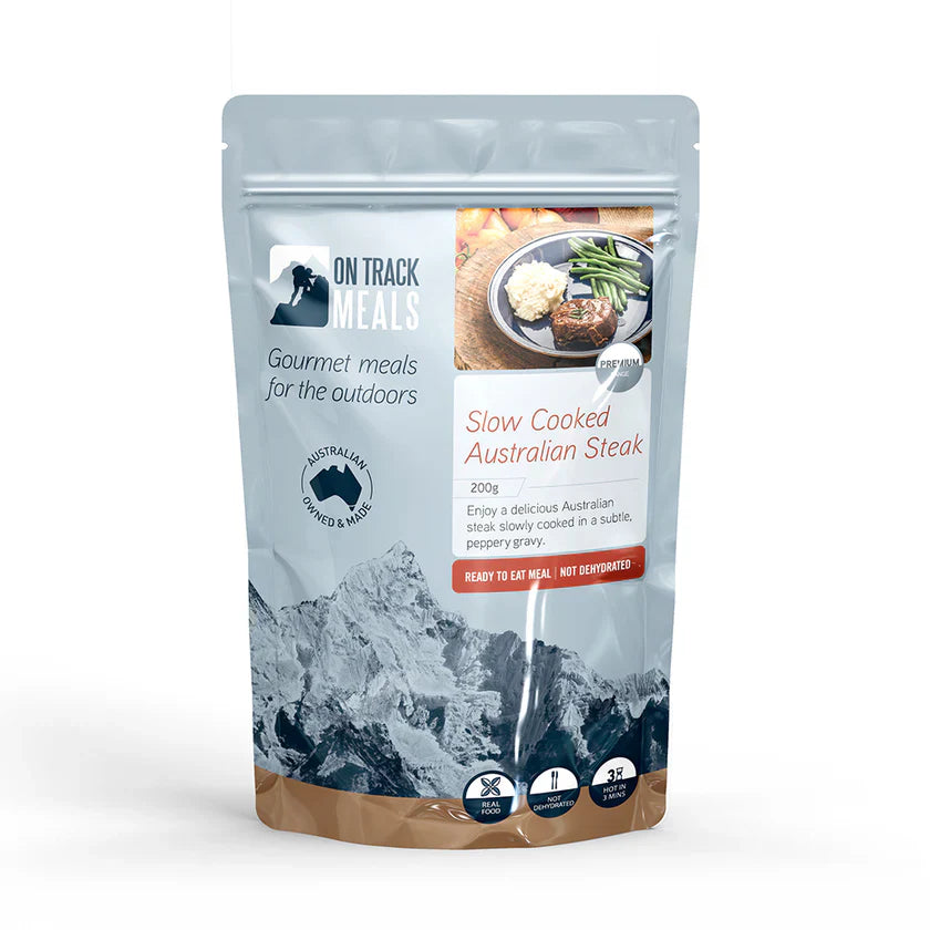On Track Meals Slow Cooked Australian Steak (Premium Range)-Tactical Gear UK