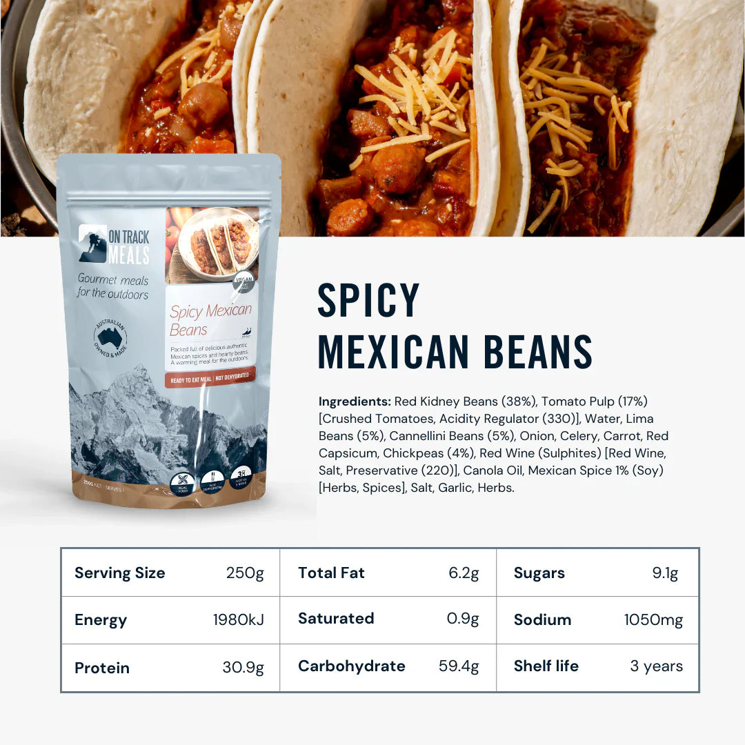 On Track Meals Spicy Mexican Bean-Tactical Gear UK