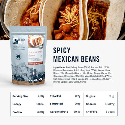 On Track Meals Spicy Mexican Bean-Tactical Gear UK