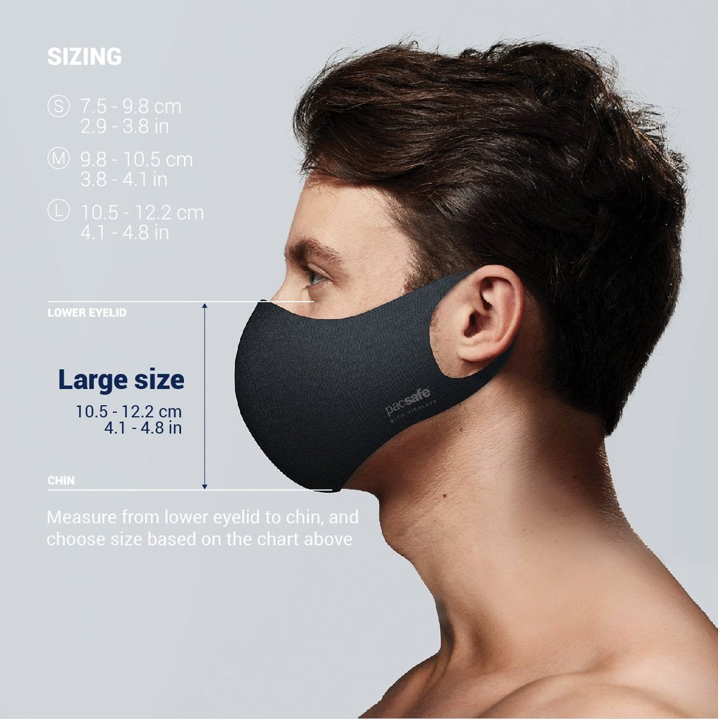 Pacsafe ViralOff Protective Face Mask with Polygiene-Tactical Gear UK