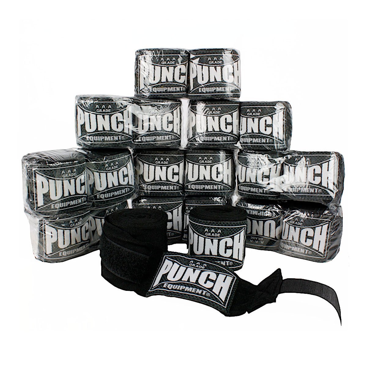 Punch Equipment AAA Bulk Stretch Hand Wraps Pack (10 x 3m pairs)-Tactical Gear UK