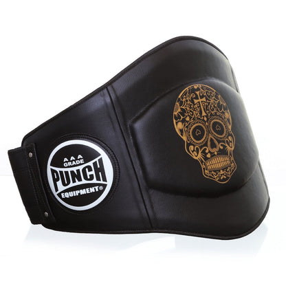 Punch Equipment COLLECTORS ITEM Trophy Getters Gold Skull Boxing Belly Pad-Tactical Gear UK
