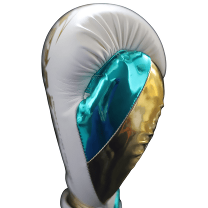 Punch Equipment METALLIC URBAN BOXING GLOVES – WHITE / GREEN / GOLD-Tactical Gear UK