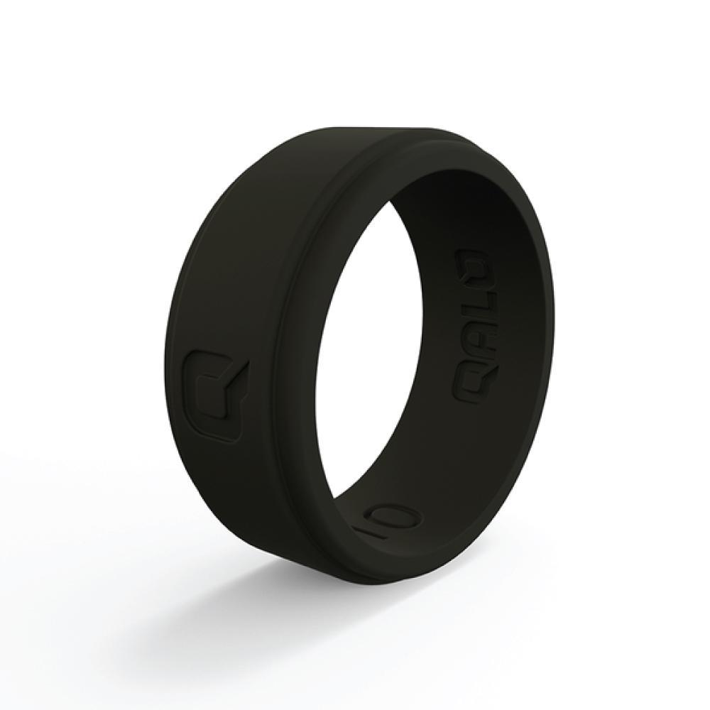 QALO Men's Black Step Edge Q2X Silicone Ring-Tactical Gear UK