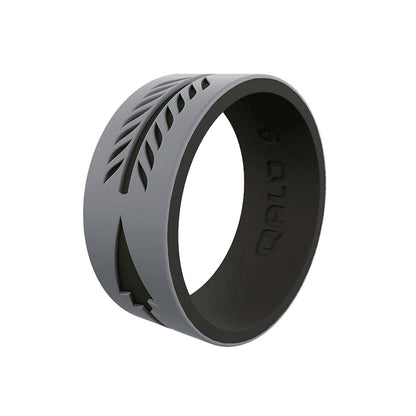 QALO Men's Strata Grey and Black Arrow Silicone Ring-Tactical Gear UK
