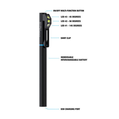 Quiqlite LiteStick Code 3 LED Hands Free Clip-On Light-Tactical Gear UK
