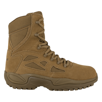 Reebok Tactical Men's 8 Inch Rapid Response RB Composite Toe Side Zip Boots Coyote Brown RB8850-Tactical Gear UK