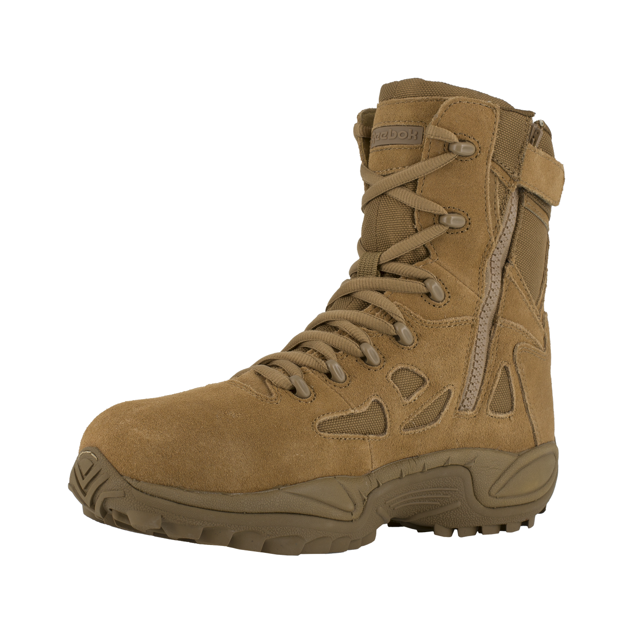 Reebok Tactical Men's 8 Inch Rapid Response RB Composite Toe Side Zip Boots Coyote Brown RB8850-Tactical Gear UK